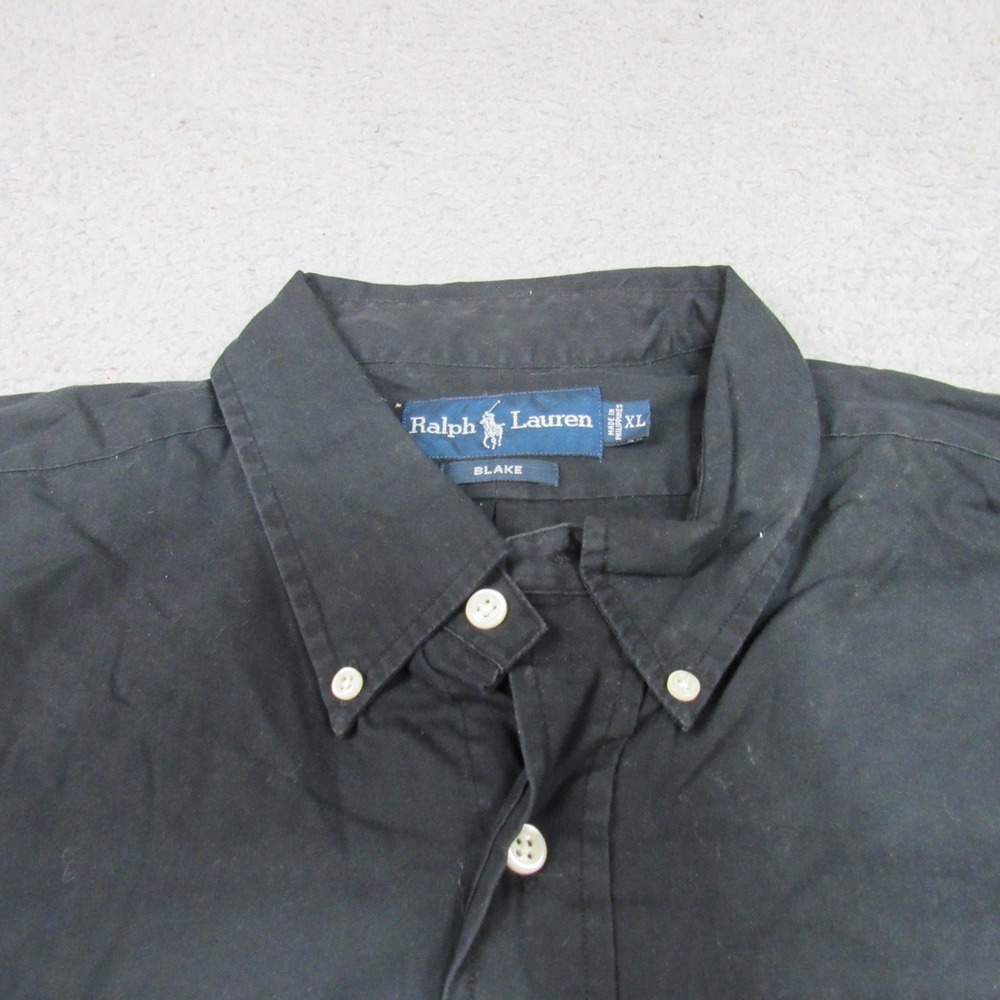 Ralph Lauren Blake Mens XL Black Short Sleeve Button Down Shirt Red Pony NWT - Picture 4 of 8